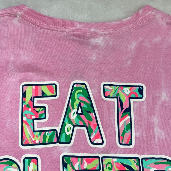 Simply Southern Eat Sleep Lake Repeat Graphic Knit Tee Women's Small Cotton - Picture 7 of 9